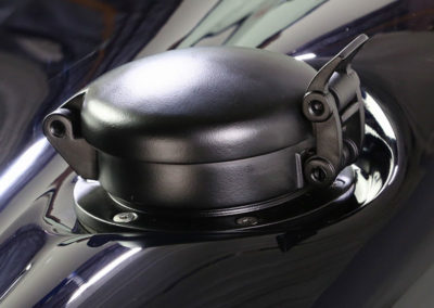 Lemans style gas cap finished in black